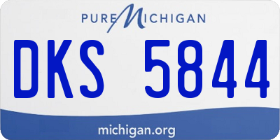 MI license plate DKS5844