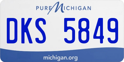 MI license plate DKS5849