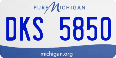 MI license plate DKS5850