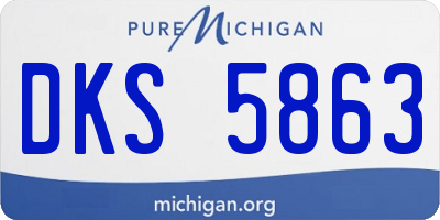 MI license plate DKS5863