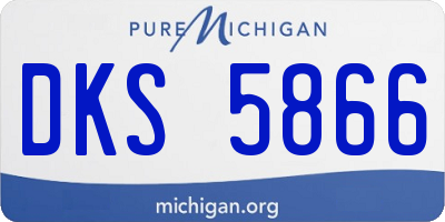 MI license plate DKS5866