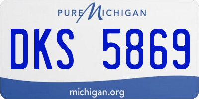 MI license plate DKS5869