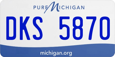MI license plate DKS5870