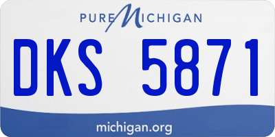 MI license plate DKS5871