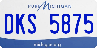 MI license plate DKS5875