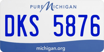 MI license plate DKS5876