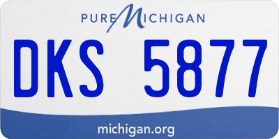 MI license plate DKS5877