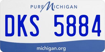 MI license plate DKS5884