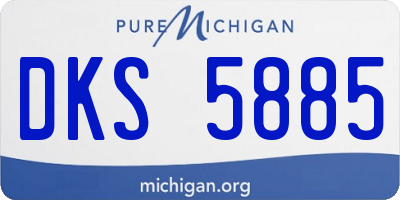 MI license plate DKS5885