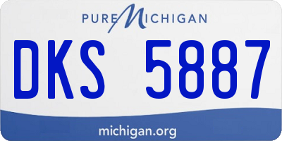 MI license plate DKS5887