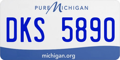 MI license plate DKS5890