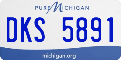 MI license plate DKS5891