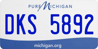MI license plate DKS5892