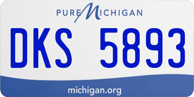 MI license plate DKS5893