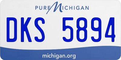 MI license plate DKS5894