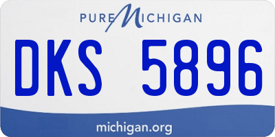 MI license plate DKS5896