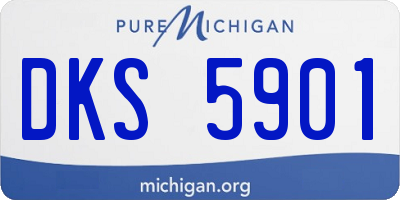 MI license plate DKS5901