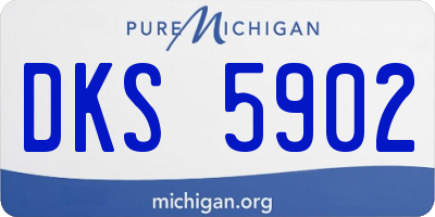 MI license plate DKS5902