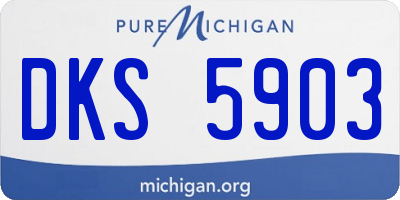 MI license plate DKS5903