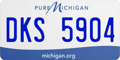 MI license plate DKS5904