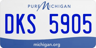 MI license plate DKS5905