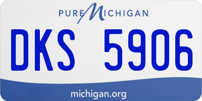 MI license plate DKS5906