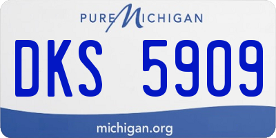 MI license plate DKS5909
