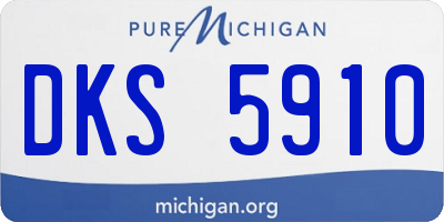 MI license plate DKS5910