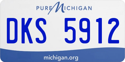 MI license plate DKS5912