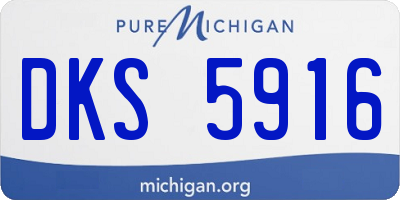 MI license plate DKS5916