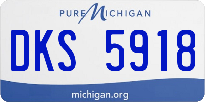 MI license plate DKS5918