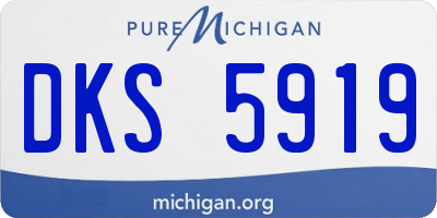 MI license plate DKS5919