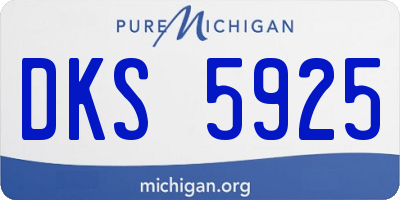 MI license plate DKS5925