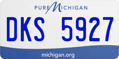 MI license plate DKS5927