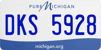 MI license plate DKS5928