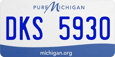 MI license plate DKS5930