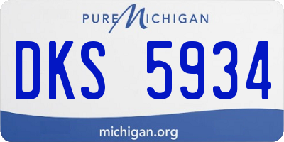 MI license plate DKS5934
