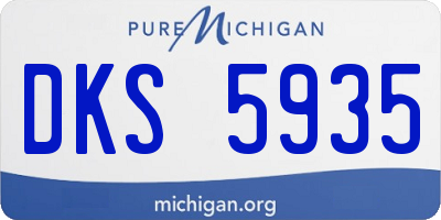 MI license plate DKS5935