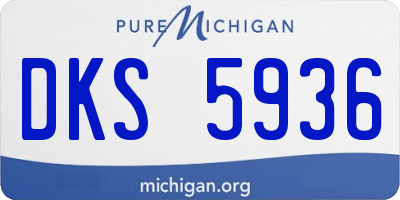 MI license plate DKS5936
