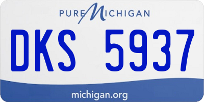 MI license plate DKS5937