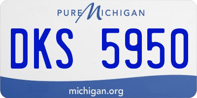 MI license plate DKS5950