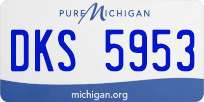 MI license plate DKS5953
