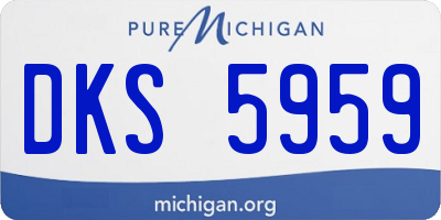 MI license plate DKS5959