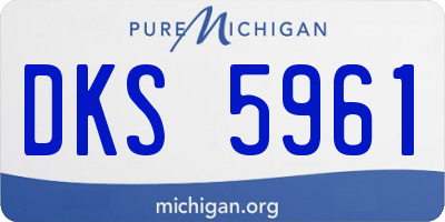 MI license plate DKS5961