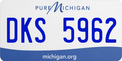 MI license plate DKS5962