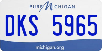 MI license plate DKS5965