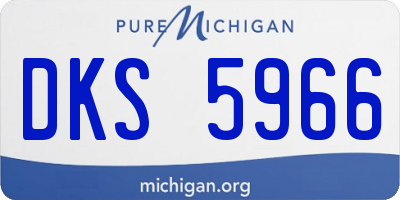 MI license plate DKS5966