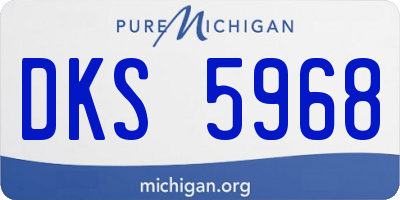 MI license plate DKS5968