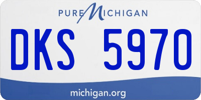 MI license plate DKS5970
