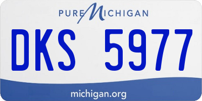 MI license plate DKS5977